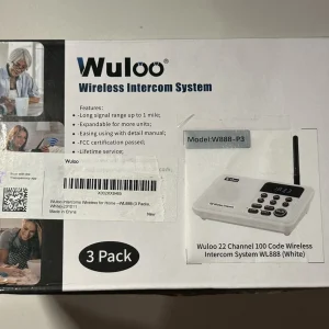Wuloo 22 Channel 1 Mile Wireless Intercom System WL888 (3 Pack)