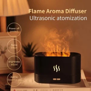 Flame Essential Oil Diffuser Aroma USB Air Humidifier Ultrasonic Fragrance Home