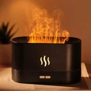 Essential Oil Diffuser Air Humidifier with Misty Flame Night Light Aromatherapy
