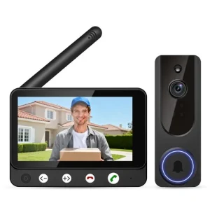 Wireless Doorbell Camera Video Monitor with Display 4.5